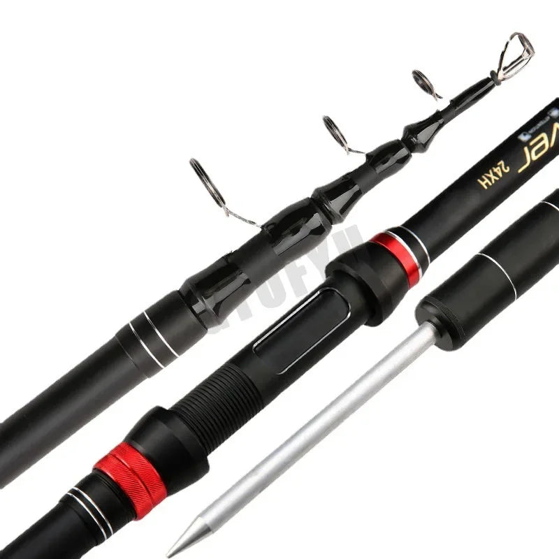 Superhard Telescopic Spinning Fishing Rods 1.8M-3.6M Ultra-Light Long Shot Sea Pole Long-Range High Quality Throwing Rod