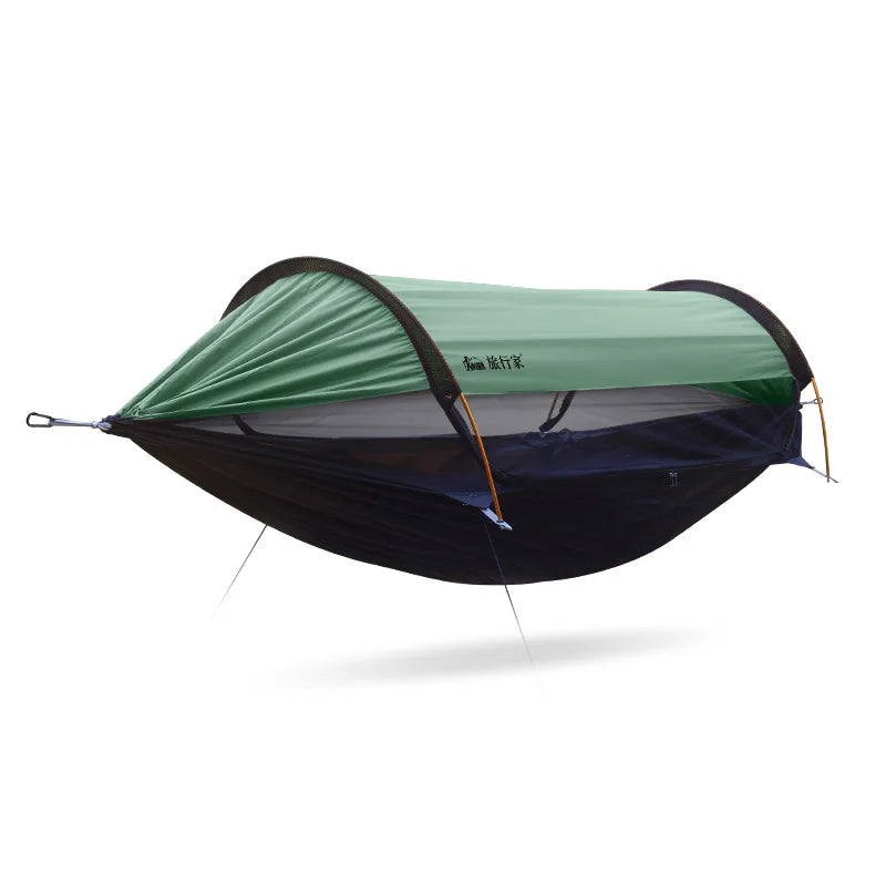 Traveler hammock Outdoor anti roll and anti mosquito hammock Double person sunshade camping hammock with mosquito net