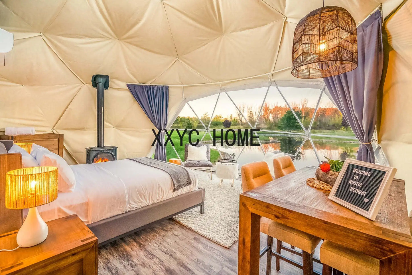 Transparent Geodesic Luxury Dome Hotel Manor Tents Resort Forest Glamping Dome Half Domos Pvc Geodesic Dome for Camping Tent