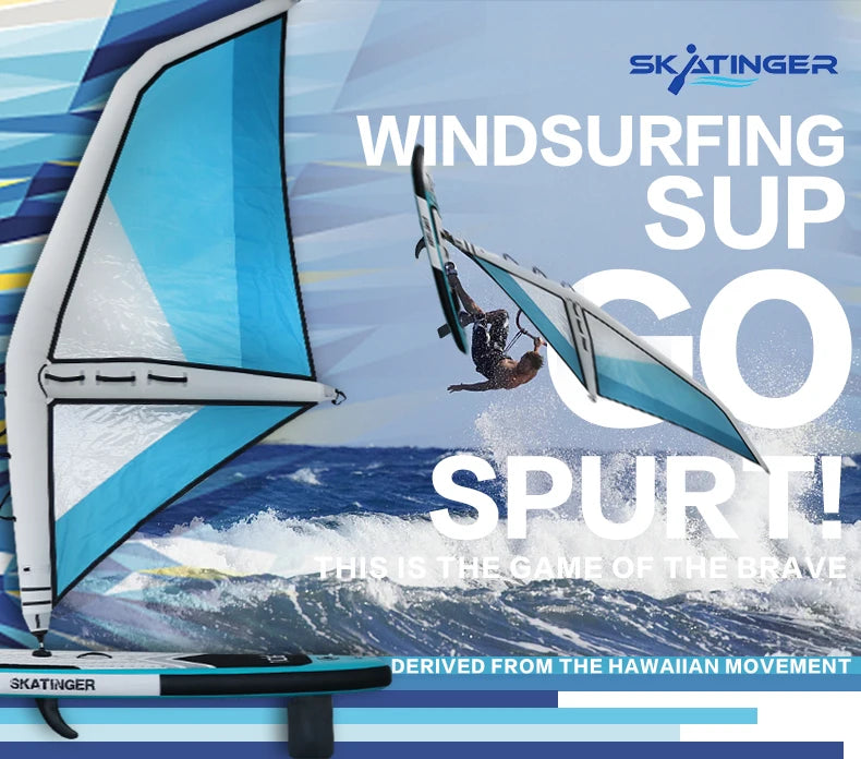 Skatinger windsurfing board with sail  inflatable windsurf wing sail with all accessories