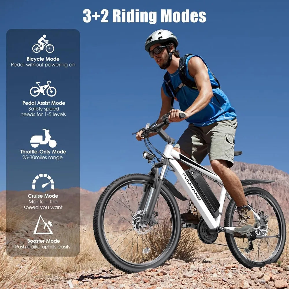 Electric Bike for Adults, Peak 750W Ebike, 50Miles 21.7MPH Adult Electric Bicycles, 26" Electric Mountain Bike, Commuter E Bike