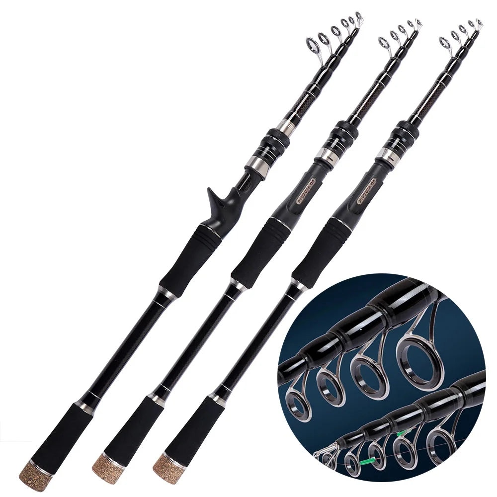 LURE  Fishing Rod 1.8M 2.1M 2.4M 2.7M 3.0M Telescopic Fishing Rod Spinning Rod Casting Rod Fishing Accessories Sea Carp Fishing